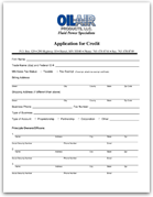 Oil-Air Products Credit Application