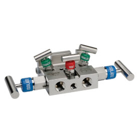 Noshok | 5530-FFS-FP. 5530 Series 0.375 in. Orifice Natural Gas 5 Manifold Valves with Soft Seat/Tip