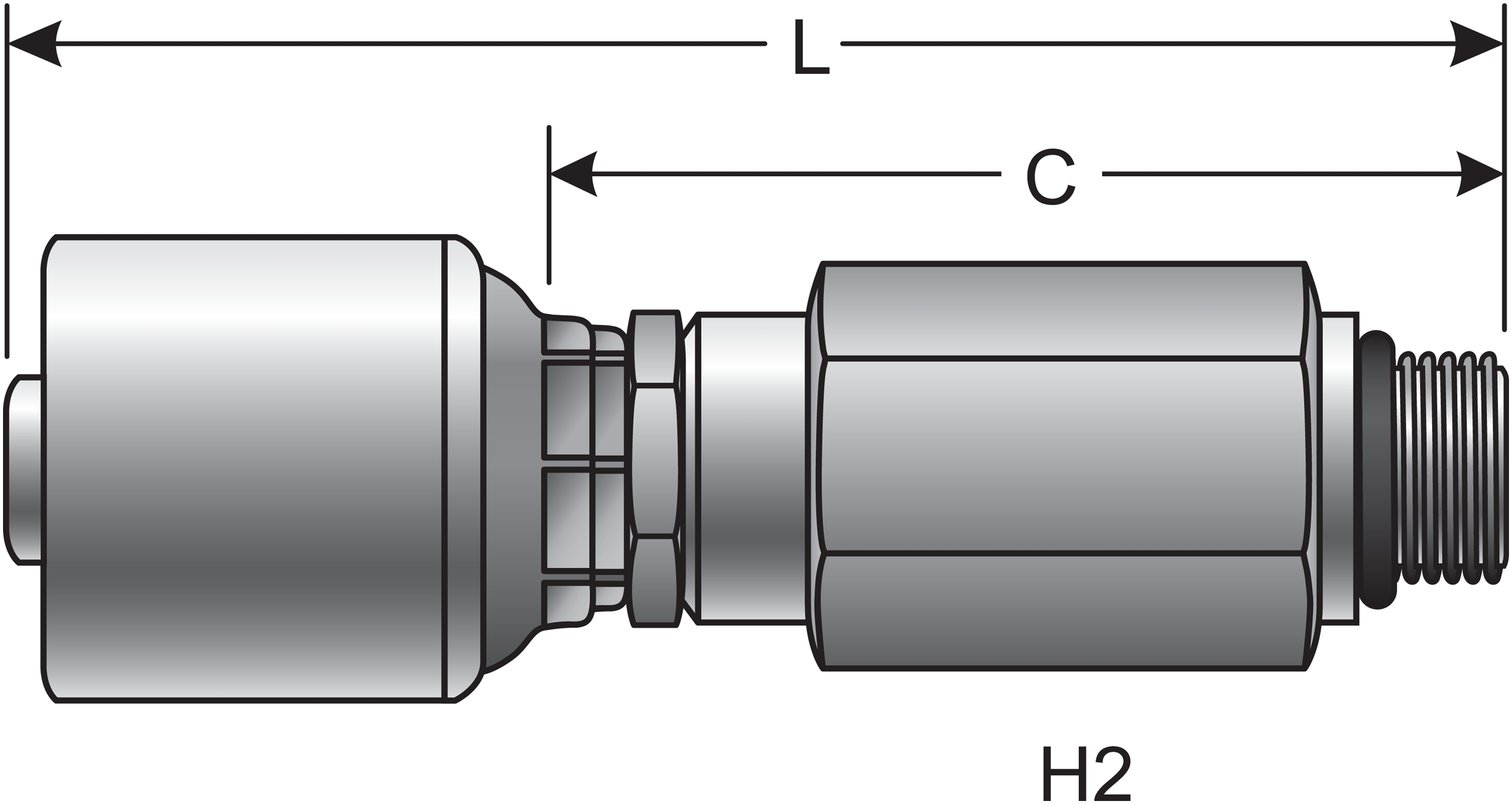 Gates | 72094006. 6G-10MBX XBULK. MegaCrimp® Couplings
