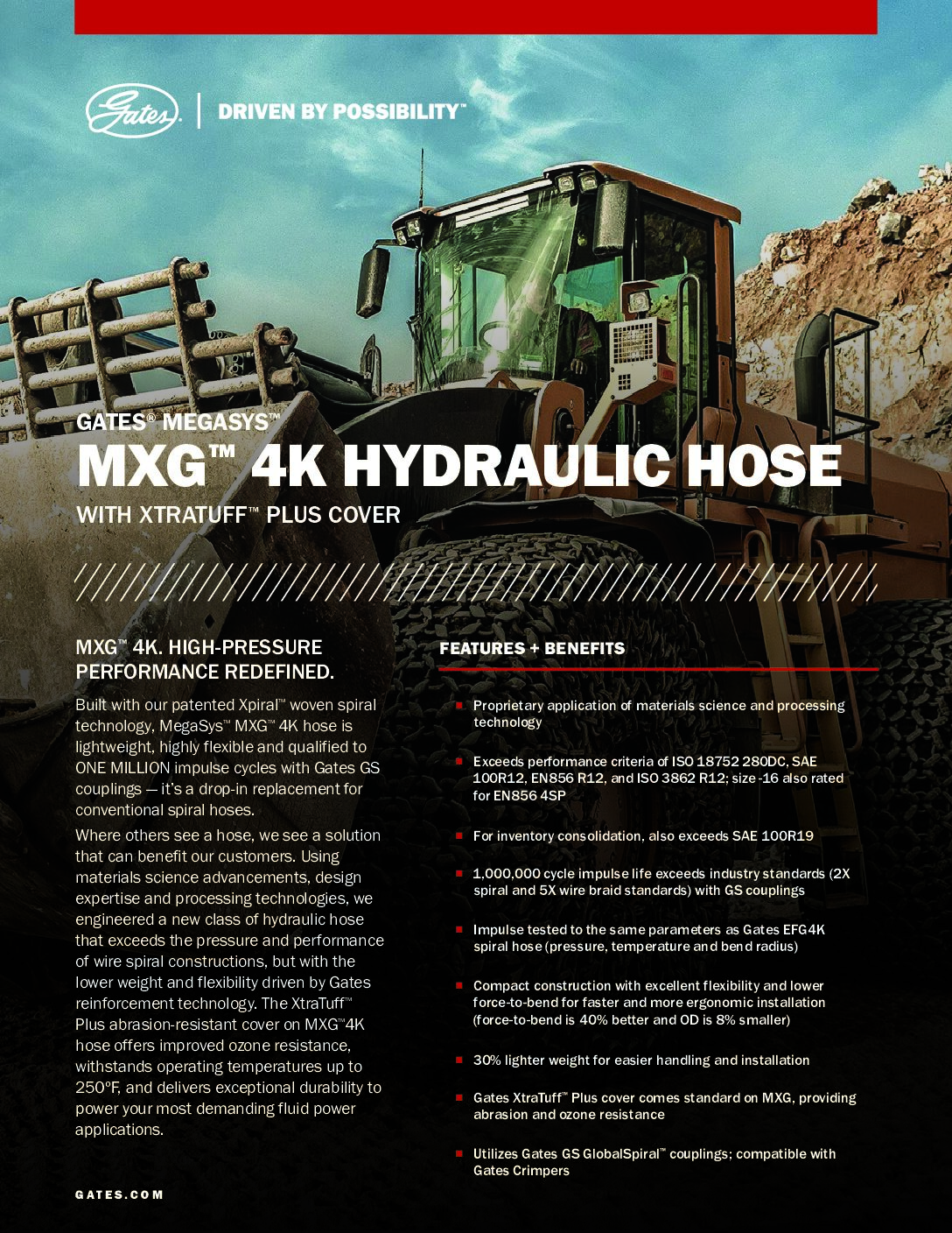 Gates | 46780003. 10MXG4K-XTP X220REEL. MXG4K Hydraulic Hose